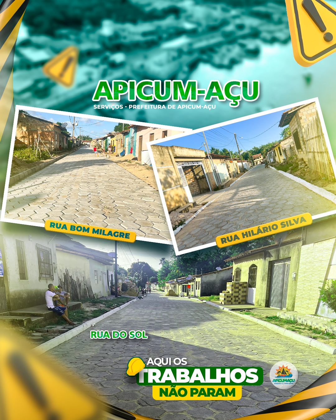 Pavimentação de ruas em Apicum-Açu
